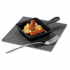 Mini poêle rectangulaire pour présenter les aliments, idéale pour le four et le barbecue