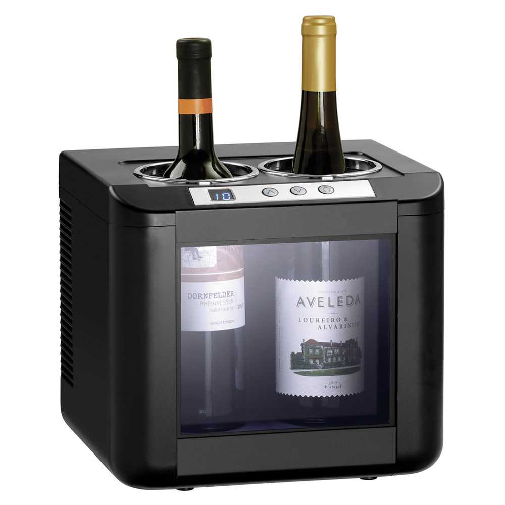 Présentoir à vin professionnel de comptoir pour 2 bouteilles