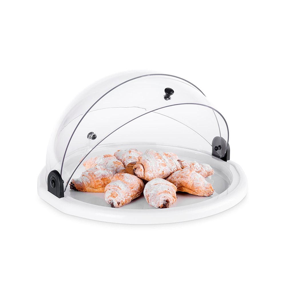 Vitrina redonda plástico exposición