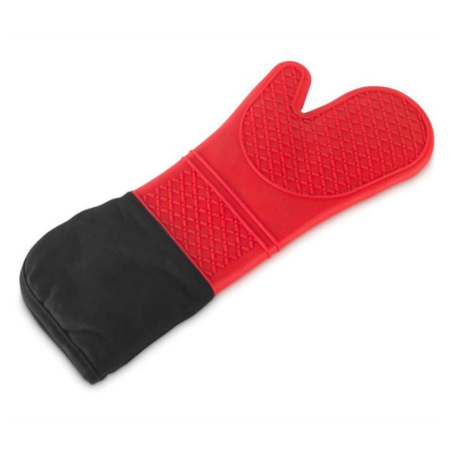 Silicone oven glove with cotton cover