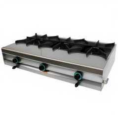 High power gas stove with 3 burners