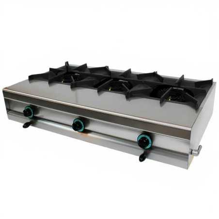 High power gas stove with 3 burners