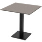 Square Solid Color Tables with Square Base for Restaurant Indoor/Outdoor
