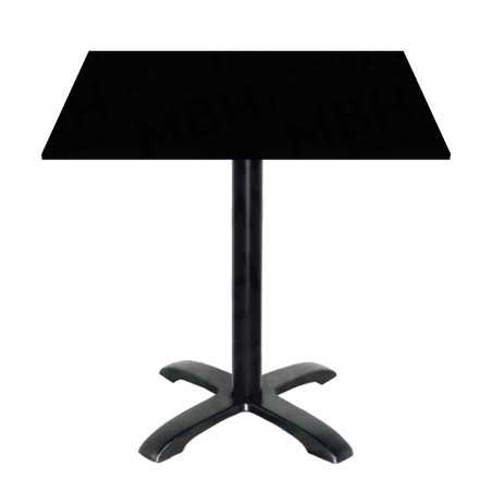 Tables carrées COMPACTO de différentes couleurs unies et dimensions pour l'intérieur et l'extérieur - avec pieds de table