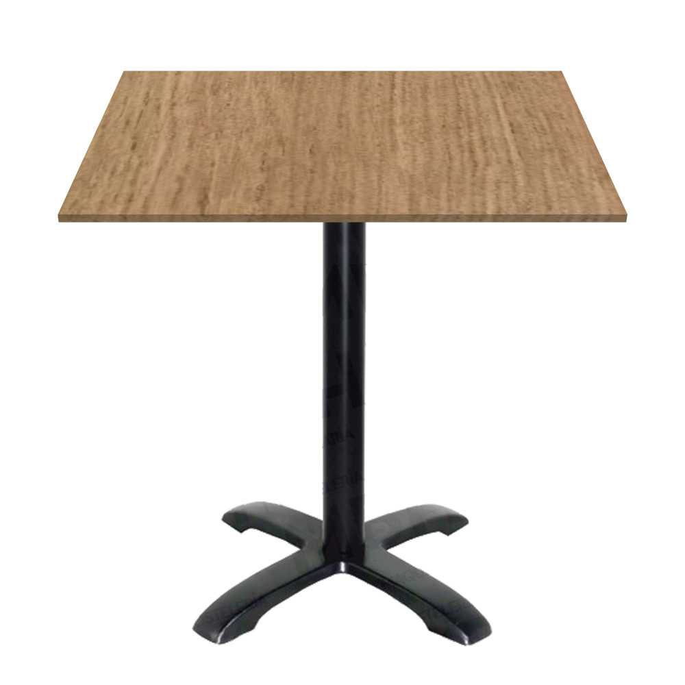 Tables carrées COMPACTO de différentes couleurs texturées et dimensions pour l'intérieur et l'extérieur - avec pieds de table