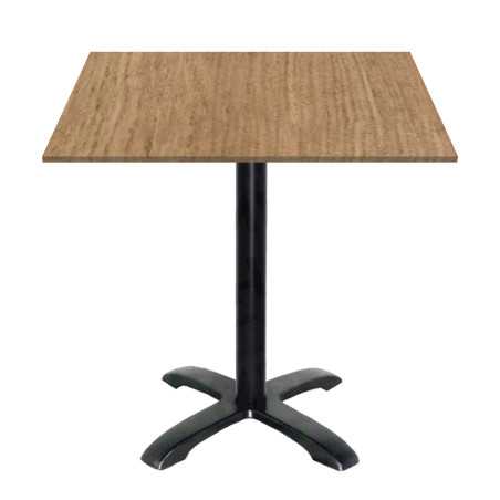 Tables carrées COMPACTO de différentes couleurs texturées et dimensions pour l'intérieur et l'extérieur - avec pieds de table