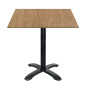 Taules quadrades COMPACTO PREMIUM de diferents colors texturitzats i mides per a interiors i exteriors - amb base de potes
