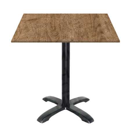 Square COMPACTO PREMIUM tables in various textured colors and sizes for indoor and outdoor use - with leg base