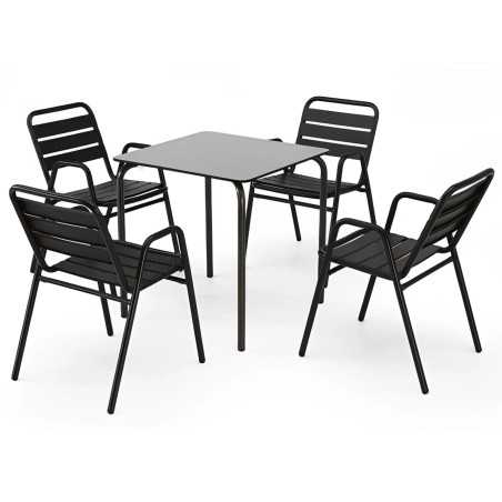 SILLA ALUMINIO TERRAZA RECTO EN COLORES