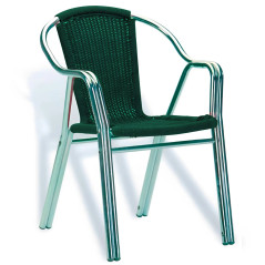 CHAISE DE TERRASSE TRESSÉE EN ALUMINIUM
