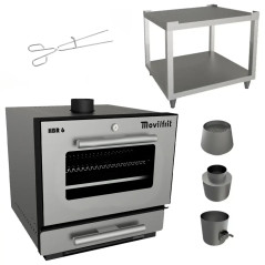 MBH - Four à braises professionnel en acier moulé avec isolation thermique pour cuisine industrielle haute performance