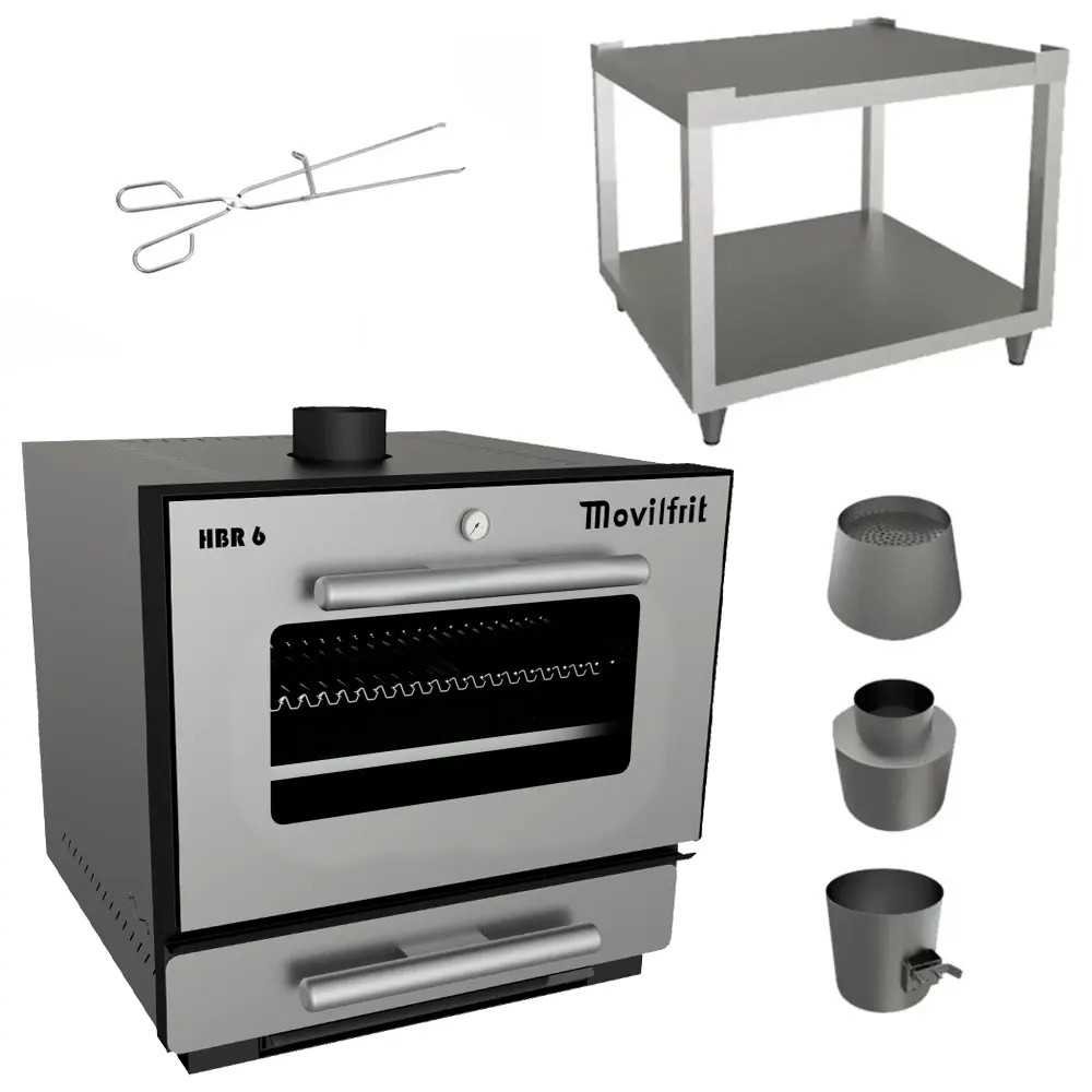 Four à braise professionnel capacité 4 kg de charbon avec accessoires inclus