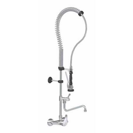Mitigeur de douche + mitigeur, inox, pour mur