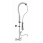 Shower faucet + single-lever faucet, stainless steel, for wall