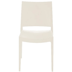 CHAIR, WHITE LINEN COLOR, INDOOR AND OUTDOOR, OUTLET