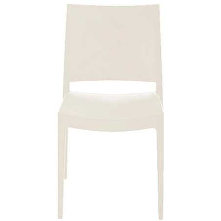 CHAIR, WHITE LINEN COLOR, INDOOR AND OUTDOOR, OUTLET