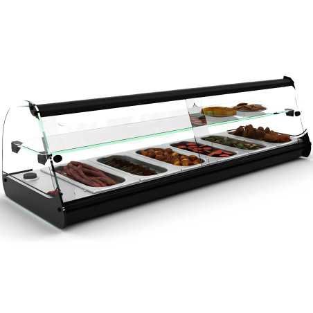 MBH - Accès arrière d'une vitrine chauffante professionnelle avec contrôle numérique de la température pour matériel CHR.