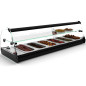 Vitrina calienta tapas de 6 bandejas GN 1/3 con estante