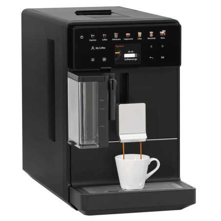 Automatic compact coffee machine for grain (200 g) with grinder and milk dispenser with 15 programmes