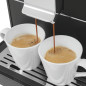 Machine à café automatique compacte à grains (200 g) avec broyeur et distributeur de lait avec 15 programmes