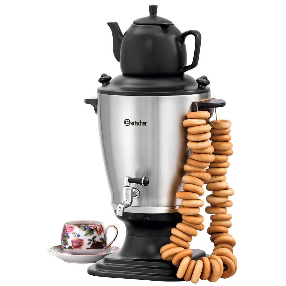 Samovar Professional 3,2L Bullidor d'Aigua Industrial amb Tetera