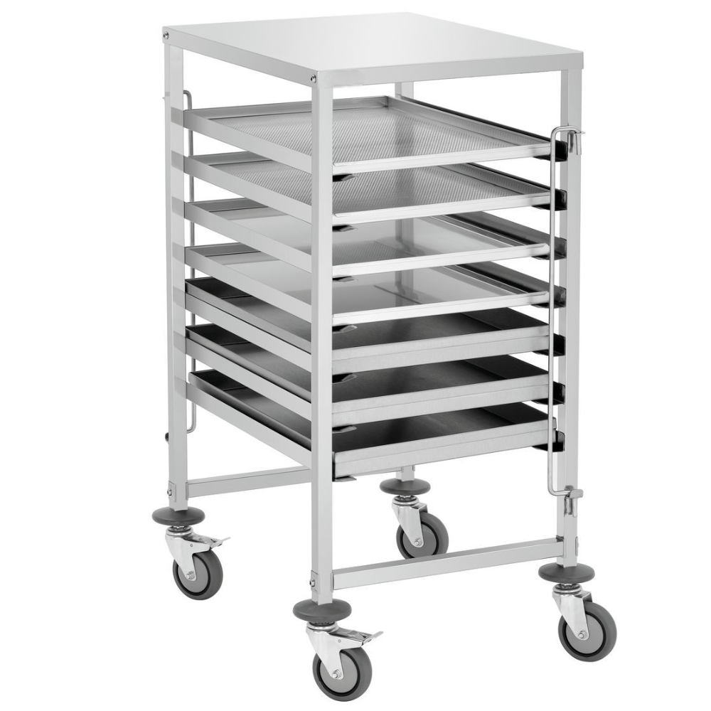 Stainless Steel Tray Trolley 600x400 mm Stainless Steel Tray Trolley 600x400 mm