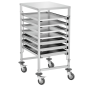 Chariot pour Plateaux en Acier Inoxydable 600x400 mm