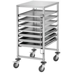 Chariot pour Plateaux en Acier Inoxydable 600x400 mm