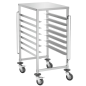 Stainless Steel Tray Trolley 600x400 mm Stainless Steel Tray Trolley 600x400 mm