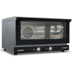 Tandem professional electric ovens with 3 stainless steel trays