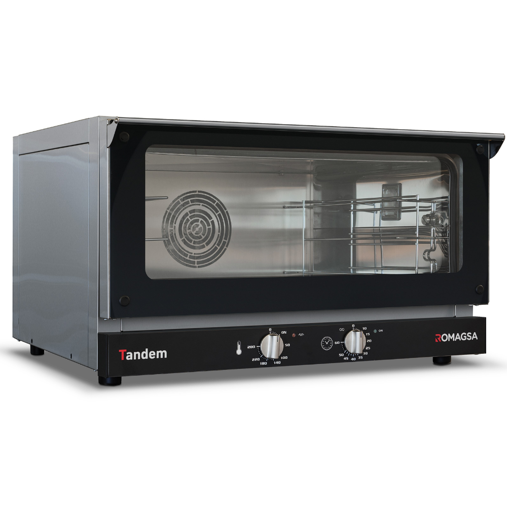 Hornos eléctricos profesionales Tandem con 3 bandejas inox