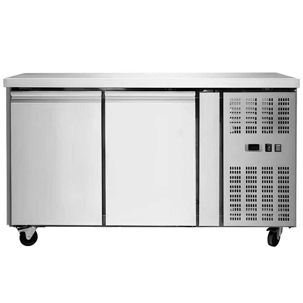 Mesa refrigerada industrial de acero inoxidable 2 puertas fondo 700mm y 260 litros