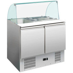 Taula de ingredients refrigerada 2 portes 176 litres 900x700mm per a hostaleria