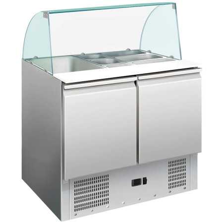 Taula de ingredients refrigerada 2 portes 176 litres 900x700mm per a hostaleria