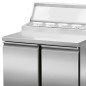 Stainless Steel Refrigerated Preparation Table 2 Doors 176 Liters 900x700mm