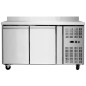 Mesa refrigerada industrial de acero inoxidable 2 puertas fondo 600mm y 260 litros