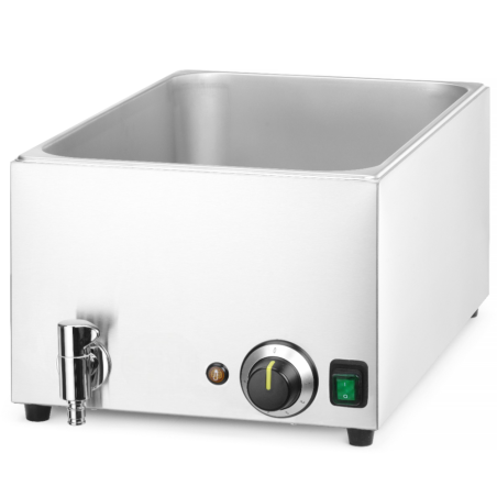 Bain-Marie Professionnel avec Robinet de Vidange en Acier Inoxydable