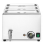 Bain-Marie avec Robinet de Vidange et 3 Bacs GN 1/3 avec Couvercle