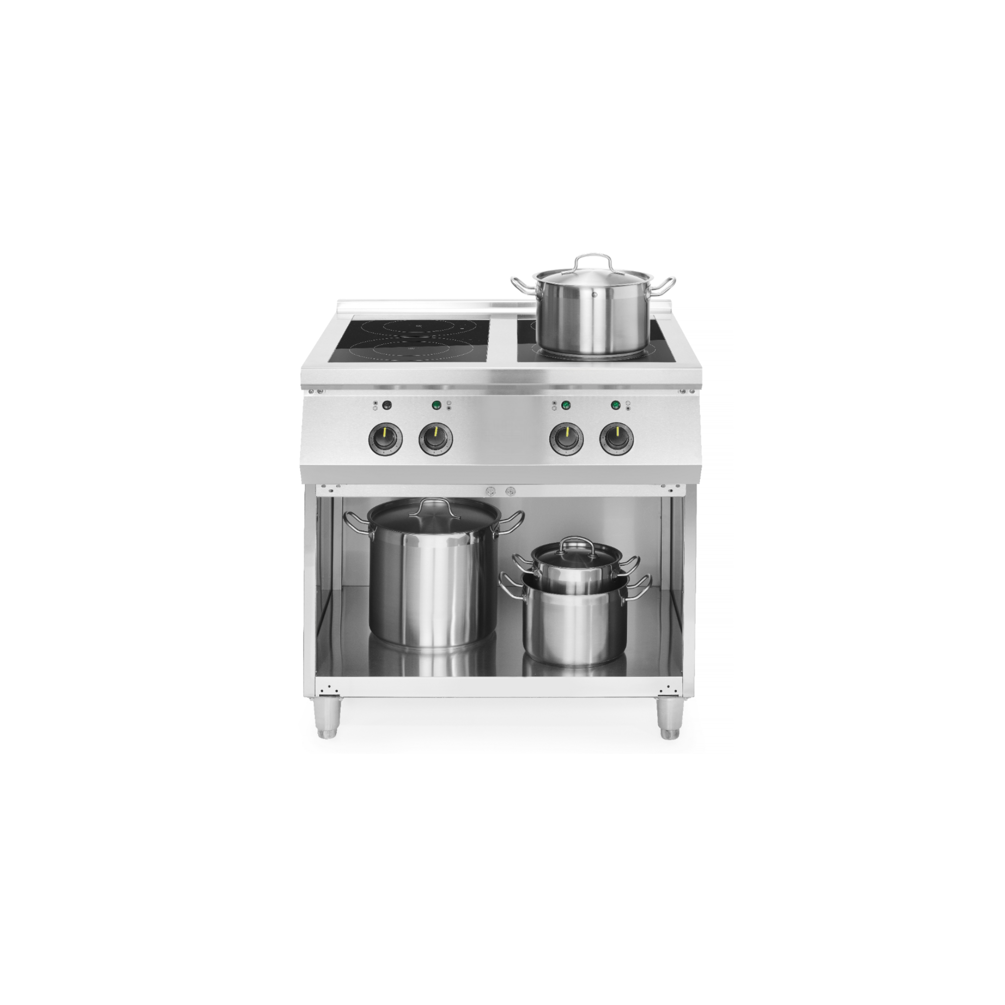 Cocina de inducción profesional con 4 zonas de cocción