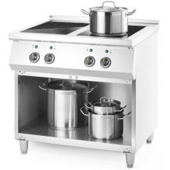 Cocina de inducción profesional con 4 zonas de cocción