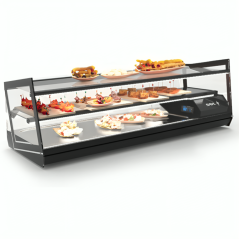 Vitrina cube professional cuba plana amb LED per a bar