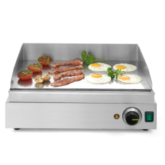 Plancha professionnelle en acier inoxydable avec surface lisse en chrome dur