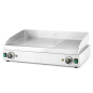 Plancha professionnelle en acier inoxydable avec double zone et surface mixte