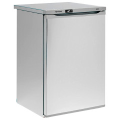 Small professional undercounter freezer 84 L stainless steel with 3 shelves