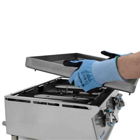 MBH - High-power industrial burners providing homogeneous heat on countertop gas griddles.