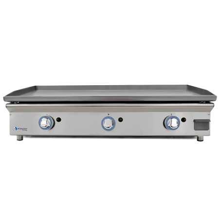 MBH - Bakelite knobs with piezo ignition and high-performance valves for precise professional control.