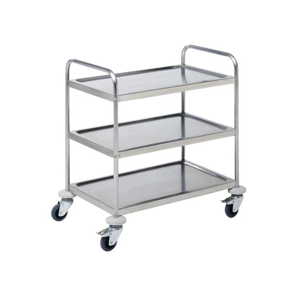 Carros de servei d’acer inoxidable amb 2 o 3 prestatges per a hosteleria Carros de servei d’acer inoxidable amb 2 o 3 prestatges per a hosteleria