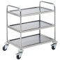 Carros de servei d’acer inoxidable amb 2 o 3 prestatges per a hosteleria Carros de servei d’acer inoxidable amb 2 o 3 prestatges per a hosteleria