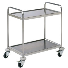 Carros de servei d’acer inoxidable amb 2 o 3 prestatges per a hosteleria