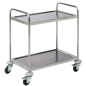 Stainless steel utility carts with 2 or 3 shelves for hospitality